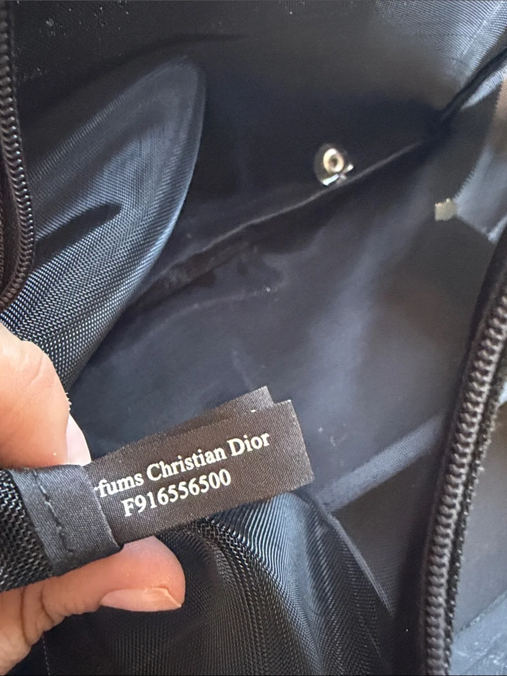 Dior Beauty Black Houndstooth Cosmetic Case